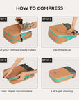 Blast 6PCS Compression Travel Packing Cubes - BAGSMART