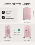 Odyssey 20 Inch Airline Approved Hardside Spinner Suitcase - BAGSMART