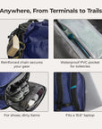 Vega 43L Carry On Travel Duffle Backpack - BAGSMART