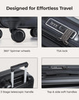 Odyssey 20 Inch Airline Approved Hardside Spinner Suitcase - BAGSMART