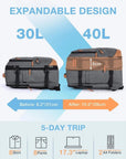 Falco 40L Expandable Airline Approved Carry On Travel Backpack - BAGSMART