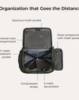 Vega 43L Carry On Travel Duffle Backpack - BAGSMART