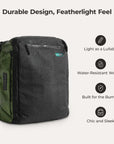Vega 43L Carry On Travel Duffle Backpack - BAGSMART